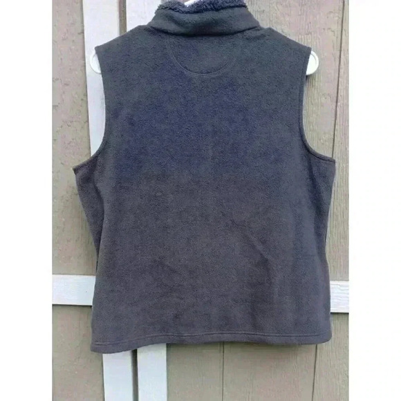 Croft & Borrow full-zip, soft, grey, fleece vest w/ white embroidery - Size Med - Picture 6 of 6